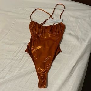 Chrome orange bodysuit